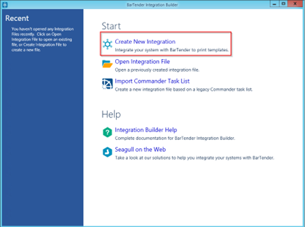 Create New Integration